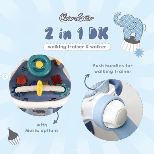 Makassar ! Cocolatte 2 in 1 Walking Trainer &amp; Walker Baby