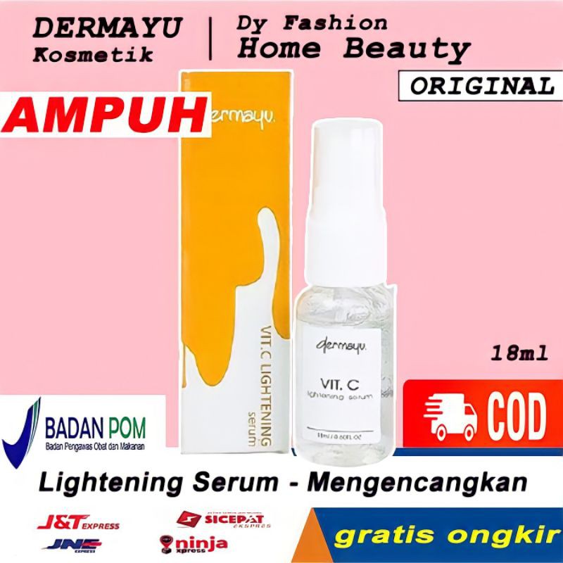 SERUM GLOWING WAJAH DALAM 3 HARI TERAMPUH DERMAYU VIT C LIGHTENING SERUM ORIGINAL BPOM ORIGINAL