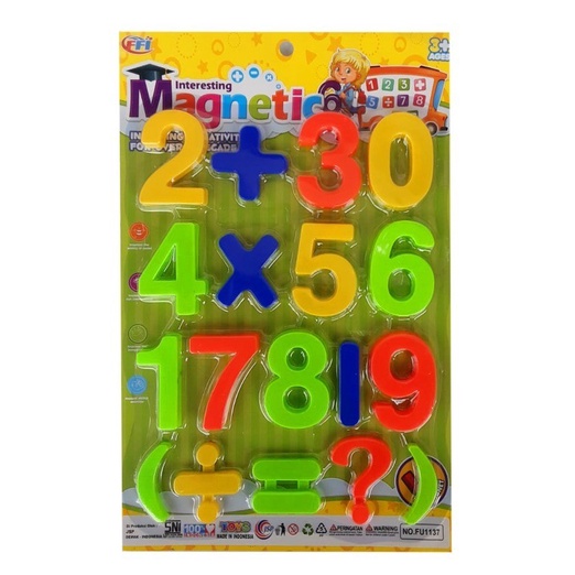 Mainan Edukasi Magnetic Game Number Angka Jumbo No FU1137 - Mainan Tempelan Angka Untuk Anak