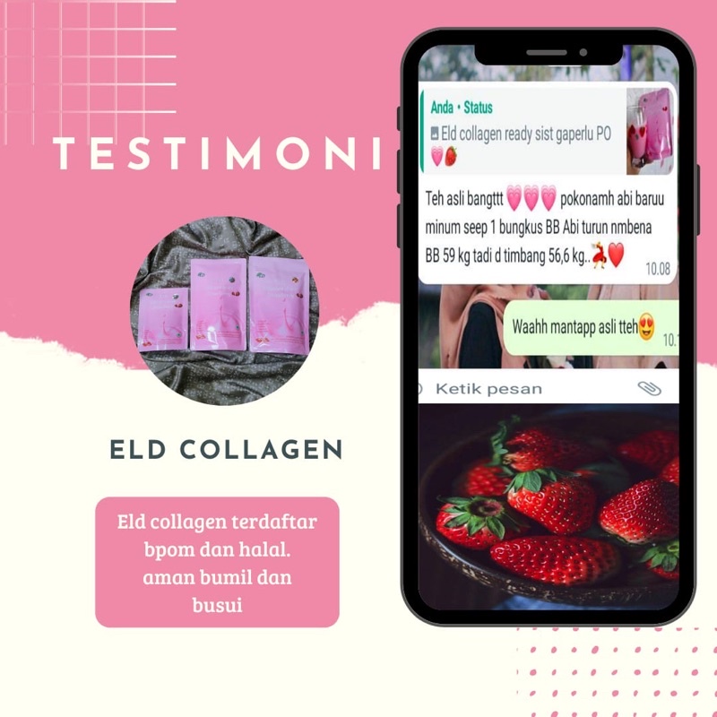 Eld Collagen Drink Pemutih Badan dan Pelangsing Badan