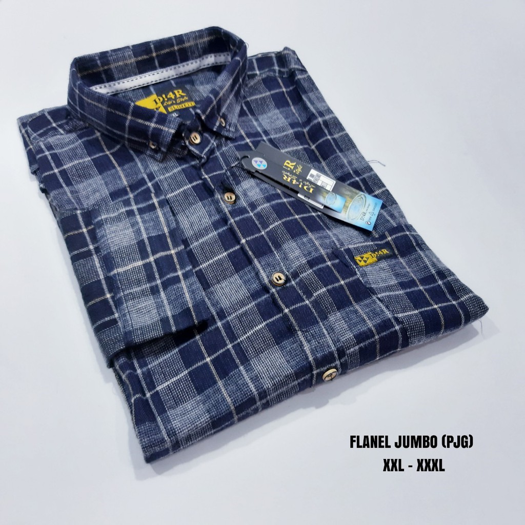 Kameja Flanel Surfing Panjang Jumbo Big Size XXL - XXXL Premium