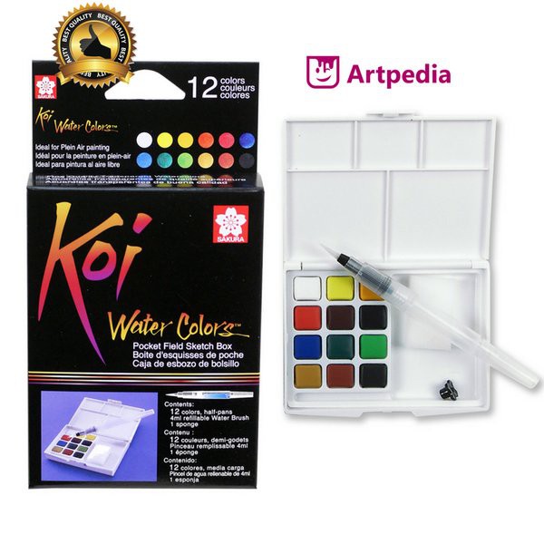 

Unik SAKURA Koi Watercolor 12 Colors set / cat air merk sakura koi 12 set Spesial