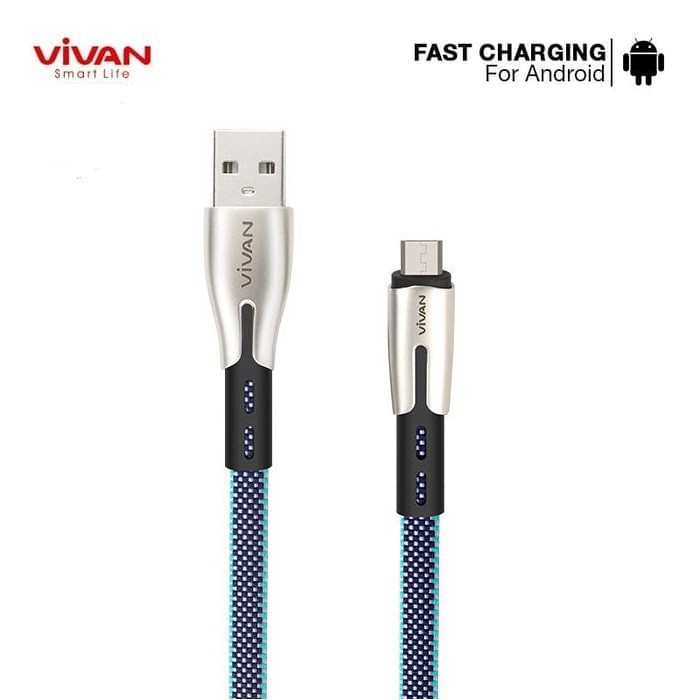 Kabel Data Vivan Fast Charging BTK-M 2.4A For Micro USB Data Cable - Garansi Resmi 1 Tahun