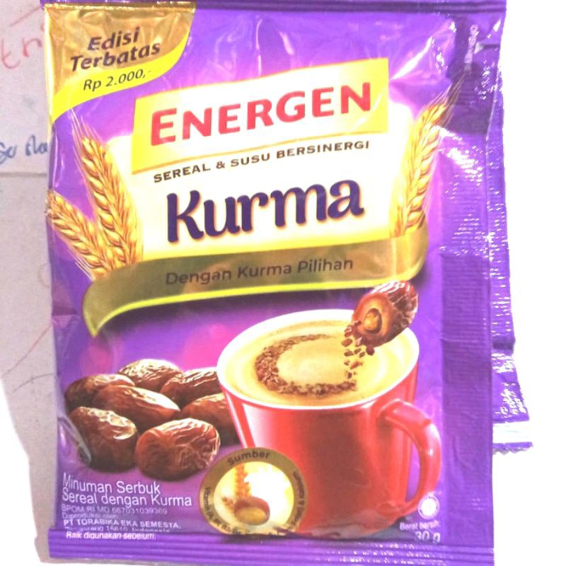 

Energen kurma isi 10 /renteng