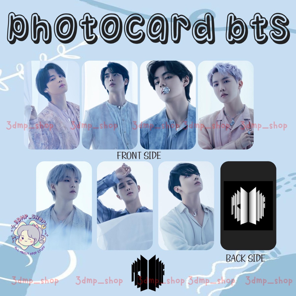 [7 lembar] photocard bts butter permission to dance photo lomo card 2 dua sisi bolak balik proof