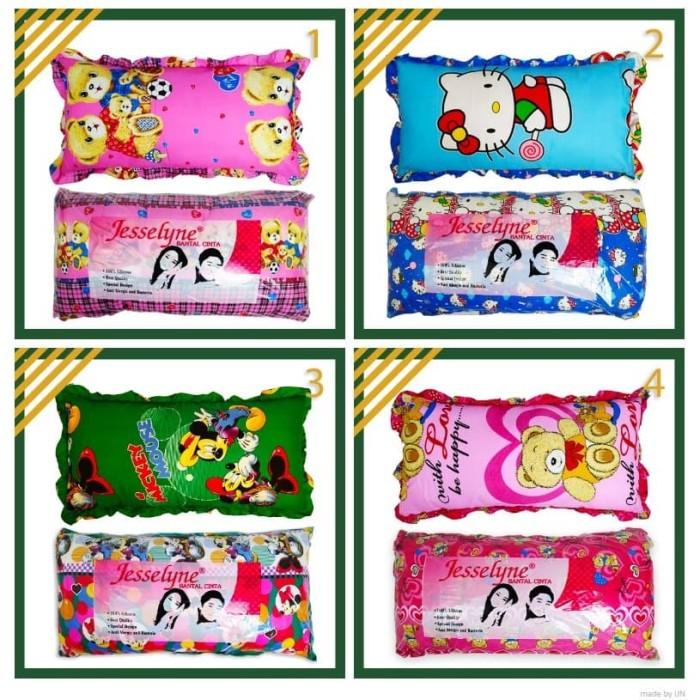 Bantal Cinta Set Sarung Rumbai Karakter Anak Ukuran 45X90 Silicon 1Kg