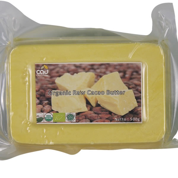 Organik Raw Cocoa Butter 500 gr Cacao Butter 500 - Cau Chocolates TGR