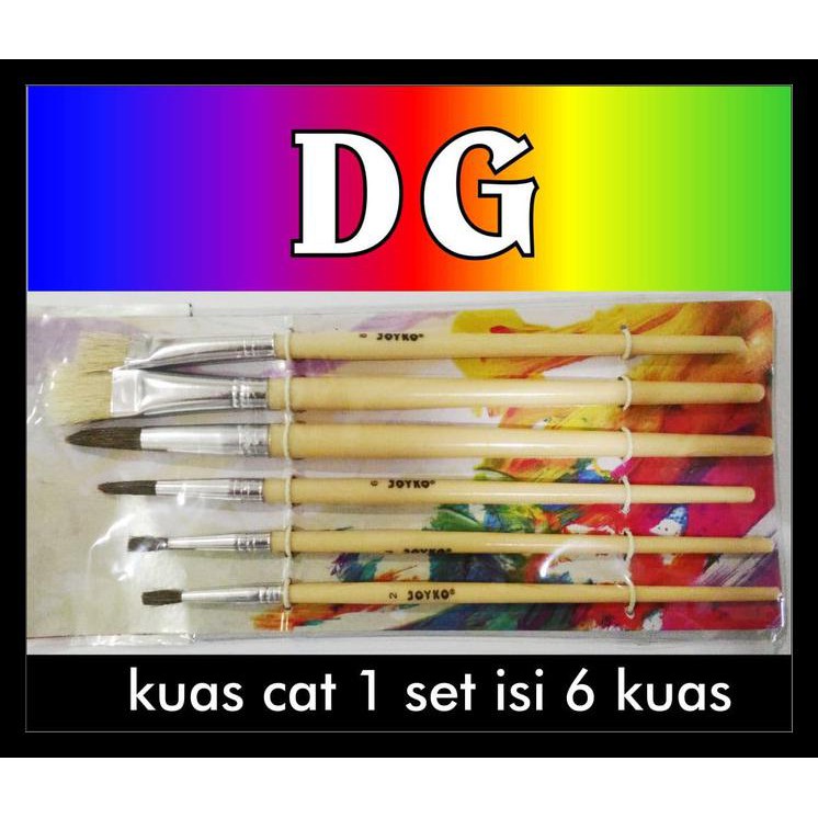 

New Produk Kuas Cat Lukis 1 Set Isi 6 Pcs