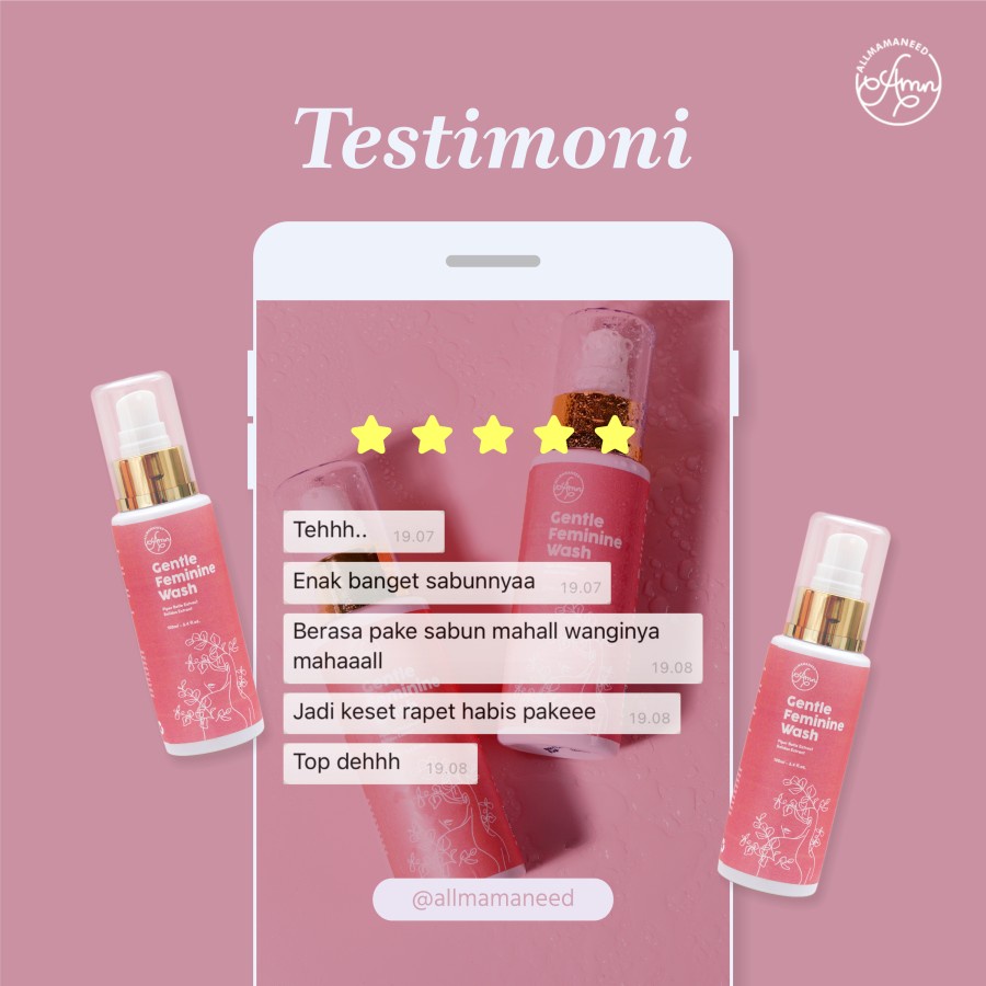 Allmamaneed GENTLE FEMININE WASH Sabun pembersih kewanitaan Miss V