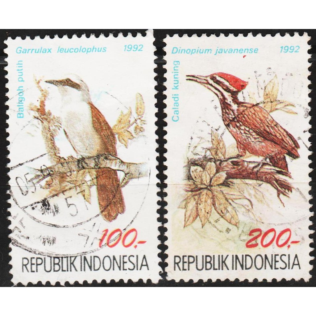 

Perangko Filateli 11143 - Indonesia VFU 2v 01.07.1992 Birds