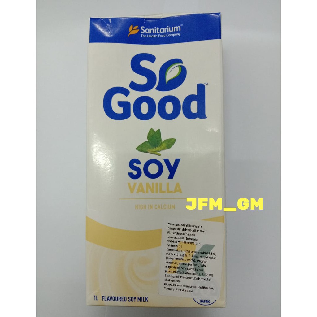 

SANITARIUM SO GOOD SOY VANILLA 1LT