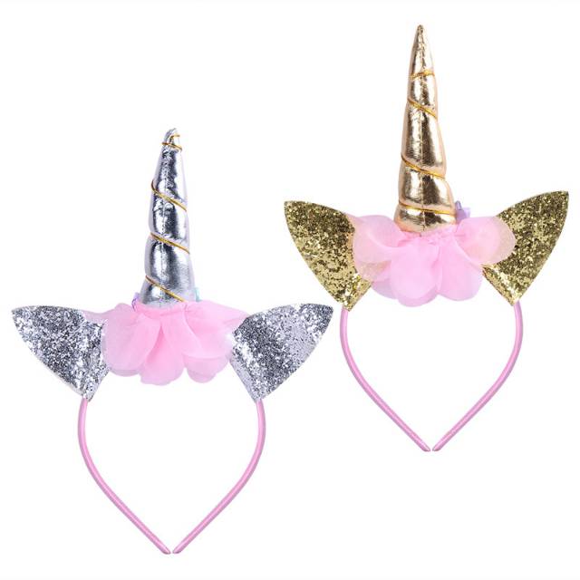 GS3076/7 UNICORN HEADBAND / BANDO UNICORN GOLD SILVER / BANDO LITTLE PONY / KUDA PONI IMPORT MURAH