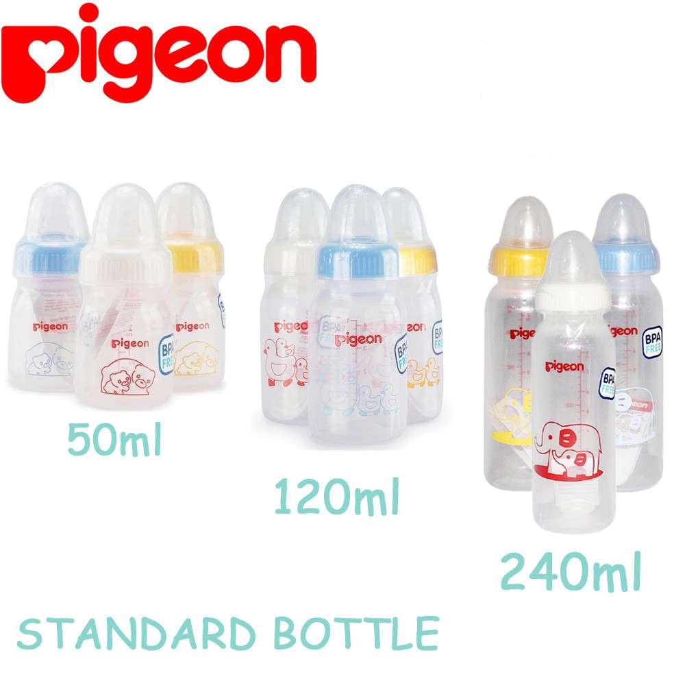 Botol Susu Pigeon 50ml/120ml/240ml Standard Nipple