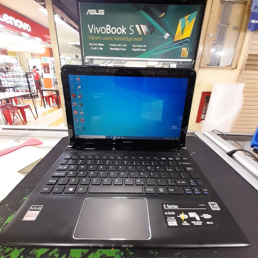 LAPTOP LEPTOP NOTEBOOK SECOND BEKAS SONY VAIO E SERIES AMD E2 RADEON RAM 4GB MURAH MULUS BERKUALITAS