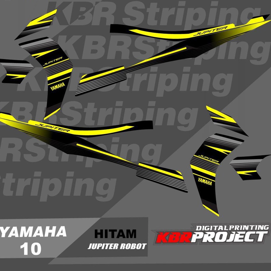 (cod) stiker motor JUPITER Z ROBOT 2010 variasi striping yamaha Racing Road Race KBR 10 TRANSPARAN