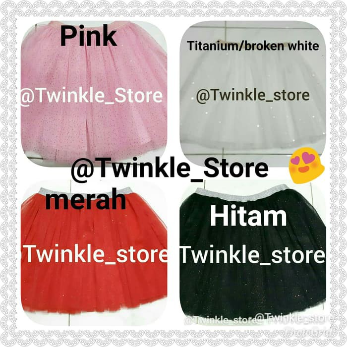 Basic Skirt Rok Tutu - Rok Anak Perempuan - Rok Celana Anak Rok Tutu Glitter Anak - 9-10 Tahun,