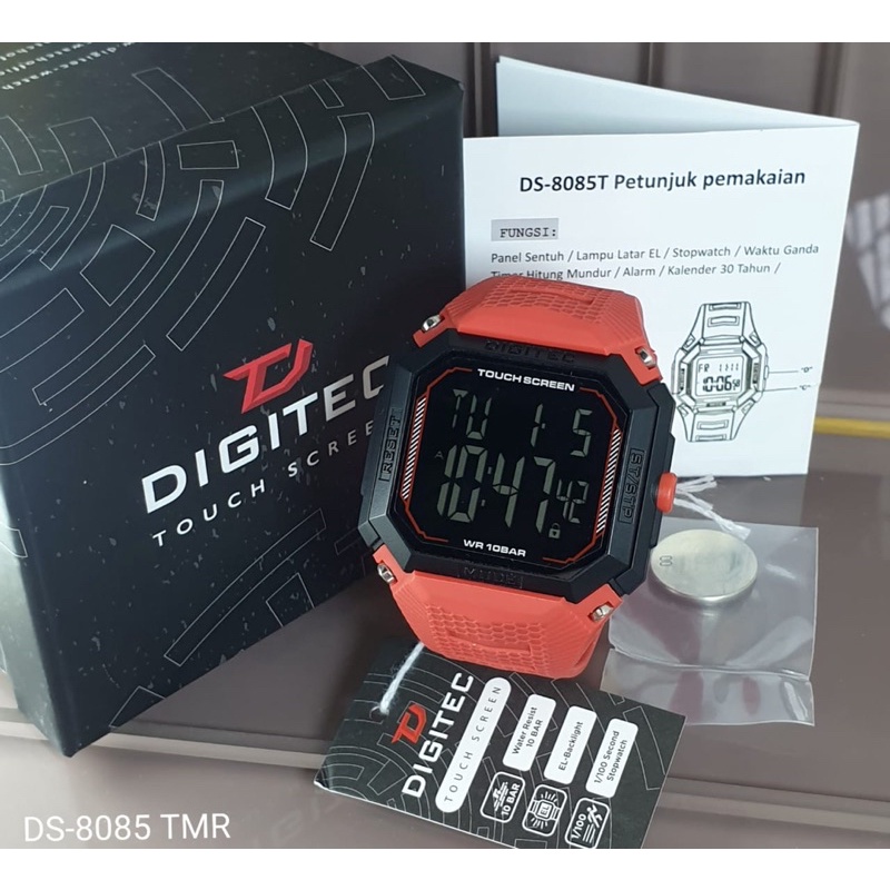 Jam Tangan Pria Original Digitec Digital DG 8085 Tali Rubber