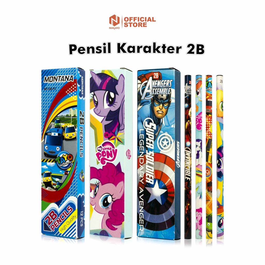 

Pensil 2B Per Pack Karakter Lucu Animasi Cocok Untuk Anak PAUD TK Dan SD