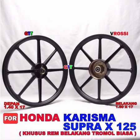 velg pelek velek racing ROSSI kharisma supra 125 tromol palang 5 miring kipas palang 8 lurus ring 17