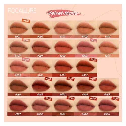 FOCALLURE Velvet Smooth Lip Glaze - Lip Cream Velvet Lipstik Matte