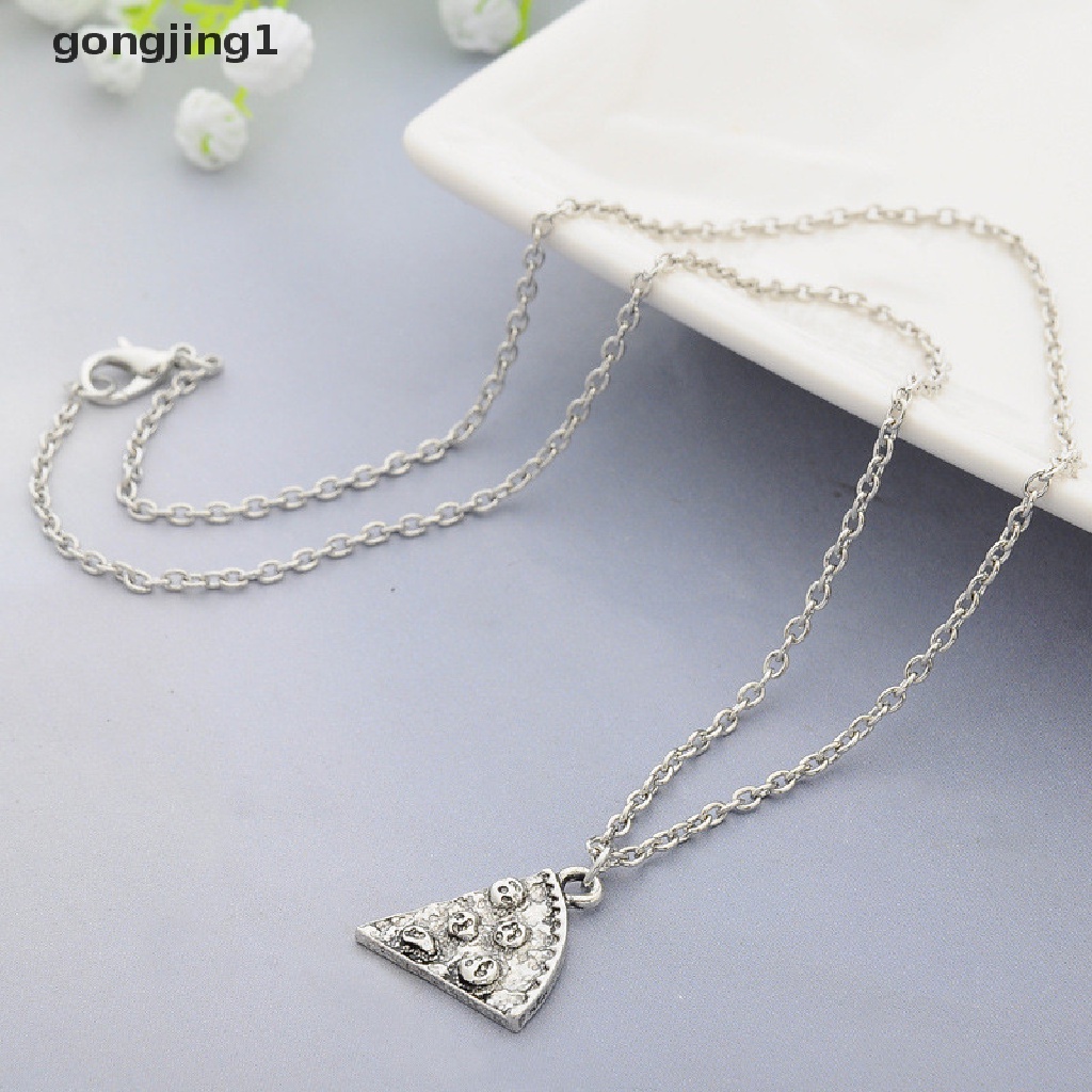 Kalung Liontin Pizza Gaya Vintage Untuk Persahabatan