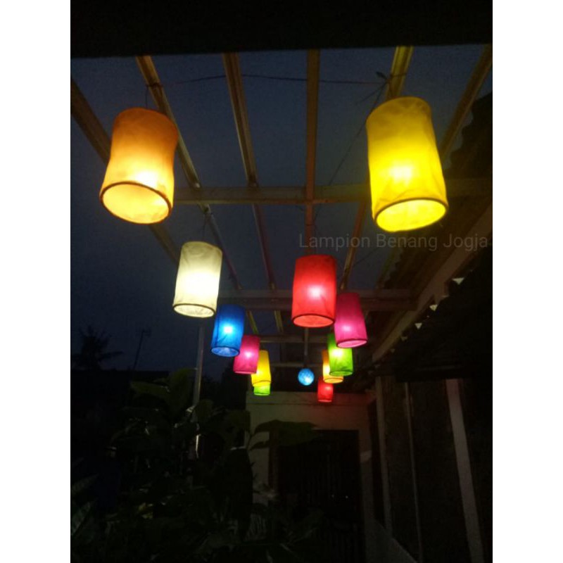 Jual [TERLARIS] DEKORASI LAMPION KAIN OUTDOOR 20CM / LAMPU DEKORASI