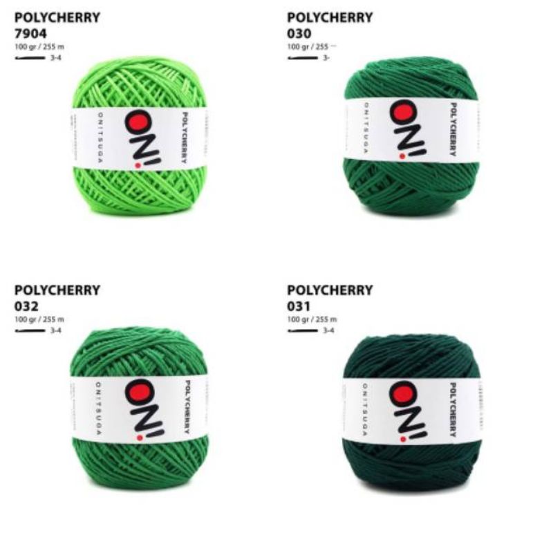 [100gr] polycherry onitsuga crochet yarn - benang rajut polycherry