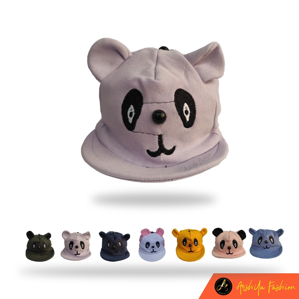 TOPI BAYI KARAKTER PANDA / TOPI BAYI LUCU / TOPI BAYI PANDA / TOPI BAYI KARAKTER / TOPI ANAK