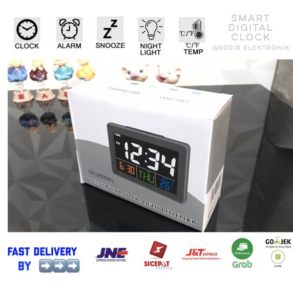 Jam Meja Digital &amp; Weker Keren &amp; Smart Alarm Clock Souvenir GH-2000