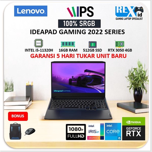 IDEAPAD GAMING RTX 3050 i5 11300H 120HZ