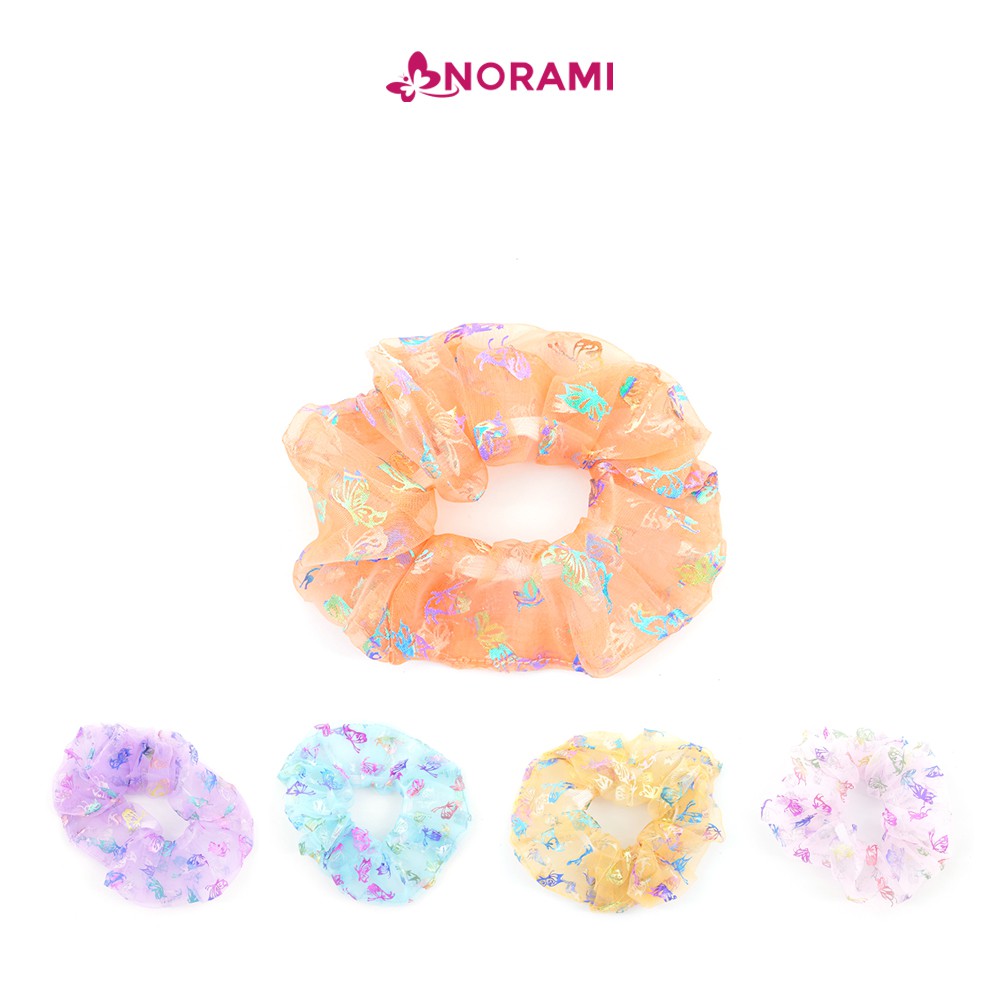 Norami Kuncir Scrunchie S Motif Kupu-kupu Bahan Organza G 6020 / AKR