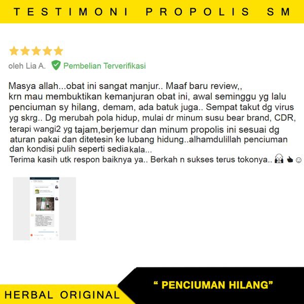 Obat Polip Hidung Tersumbat Mampet Bau Busuk Herbal Untuk Anak dan Dewasa Propolis SM Original Bpom