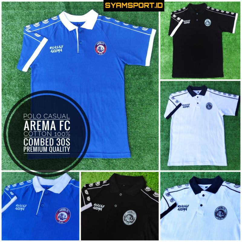 Polo Arema FC Salam Satu Jiwa Terbaru / Polo Supporter Ultras Bahan Cotton Combed 30s / Polo Aremani