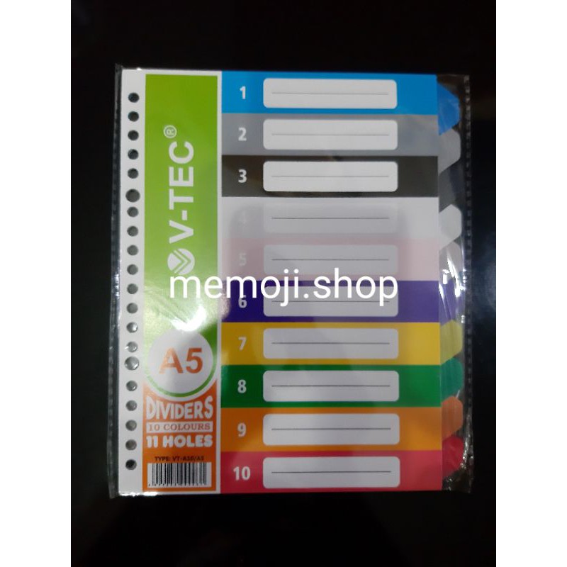 

Divider / Pembatas Binder A5 V-TEC (10lembar)