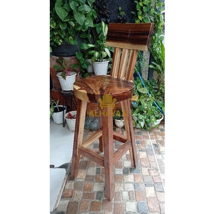 kursi bar cafe kayu trembesi