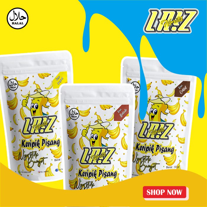 

Keripik Pisang Kripik Pisang Jajanan Kekinian Cemilan Laiz Snack Banana Chips