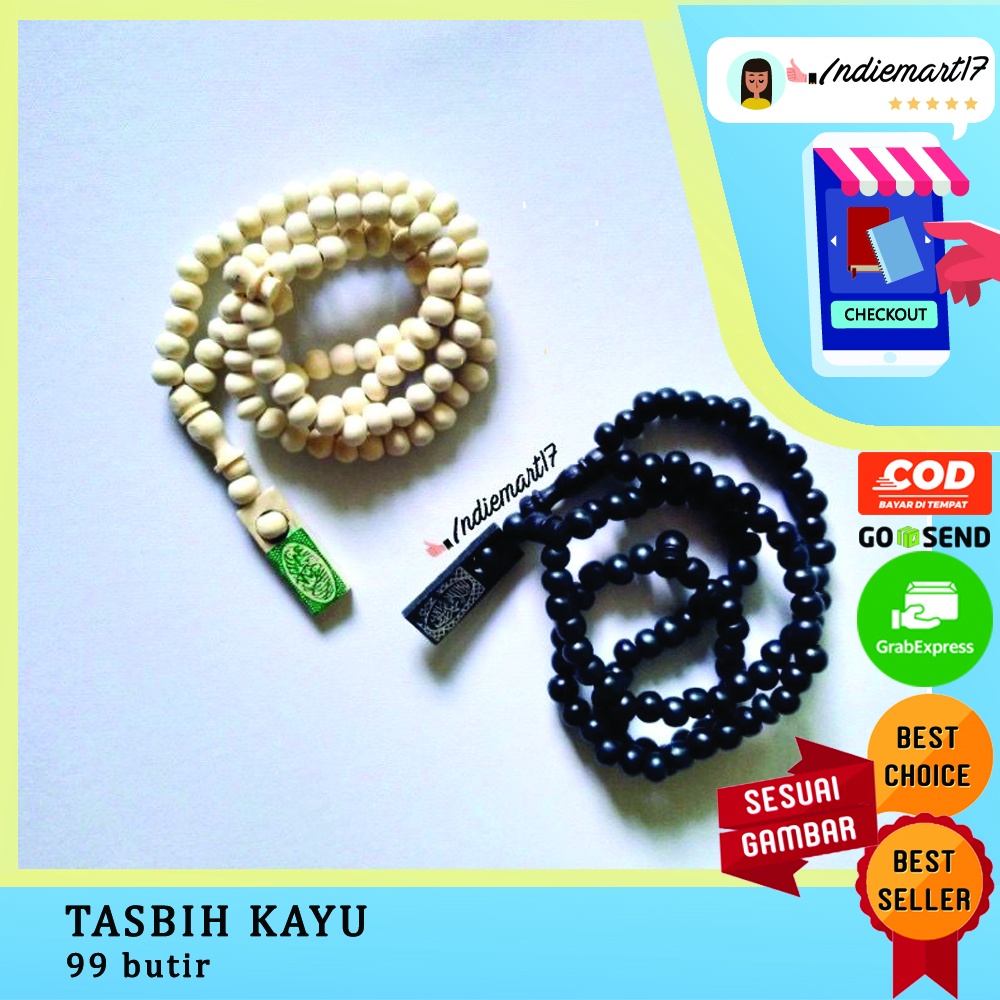 Tasbih kayu walikukun 99 biji butir