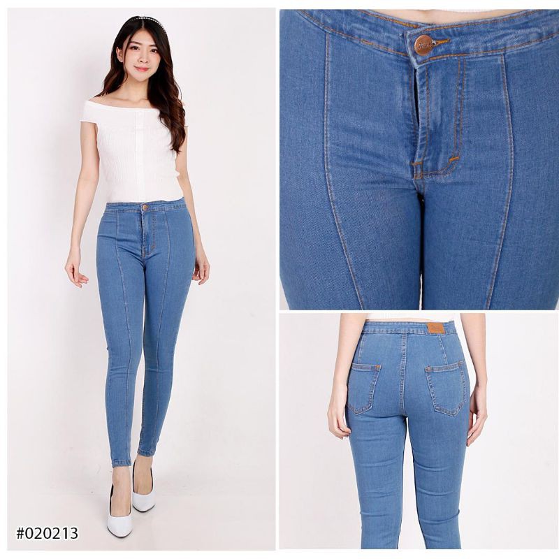 Celana Panjang Highwaist Jeans Wanita Softjeans