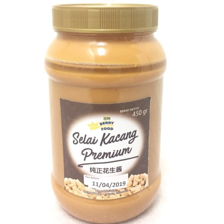 

Selai Kacang BERRYFOOD Creamy Halus / Peanut Butter / 花生酱 450gr
