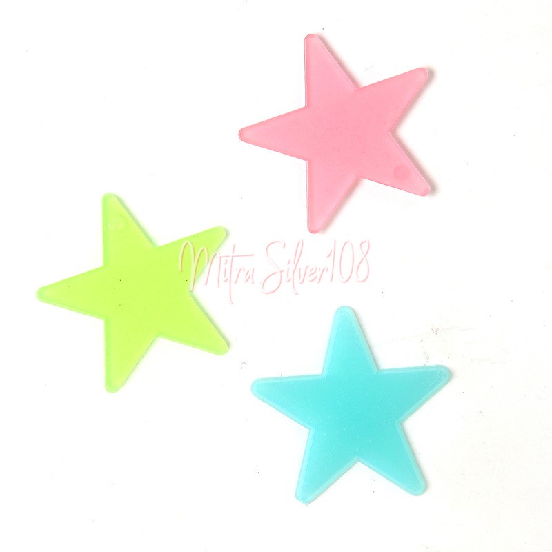 [MS108] OR 03 - Stiker Bintang 1set isi 100pcs | Star Wall Sticker | Wallpaper Dinding Bentuk Bintang | Lampu Dekorasi Glow in the Dark | Impor Murah