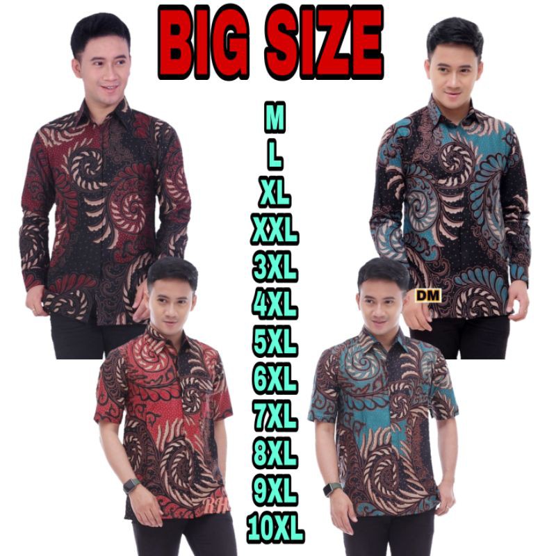 NEW ARRIVAL DISTRO BATIK PRIA SIZE JUMBO M L XL XXL 3XL 4XL 5XL 6XL 7XL 8XL 9XL 10XL