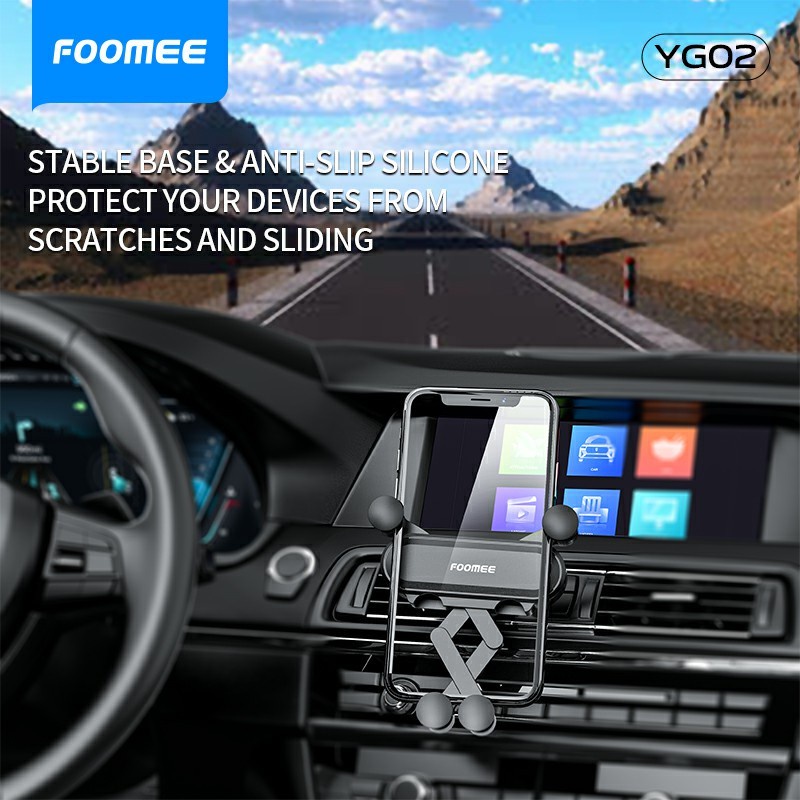 Car Holder AC Foomee YG02 Car Mount Holder Auto Lock Bracket Stand