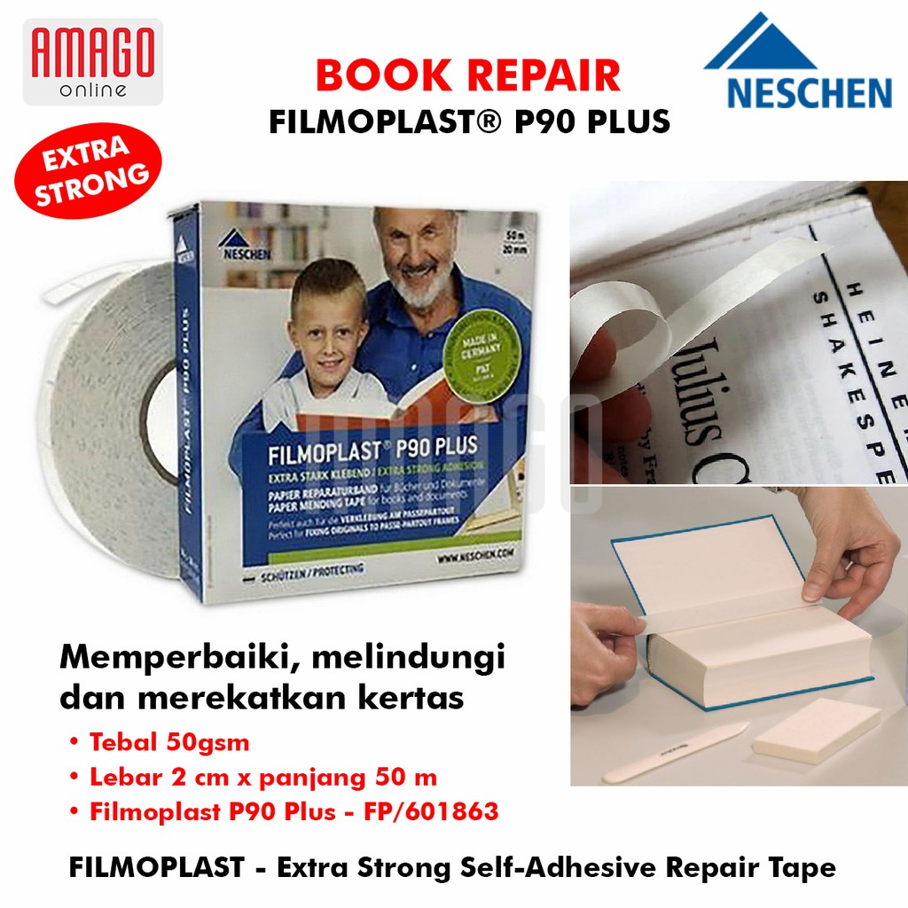 NESCHEN FILMOPLAST P90 PLUS - EXTRA STRONG - 50 gsm - 2 cm x 50 m - FP/6018639