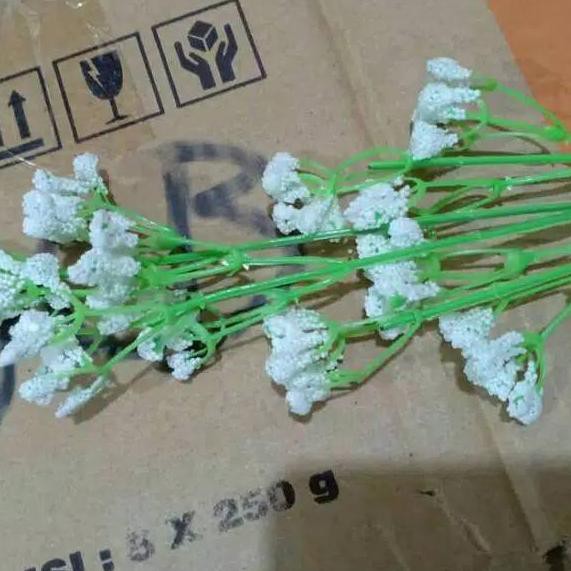 GROSIR_JAKARTA Bunga babybreath pertangkai plastik palsu dekorasi