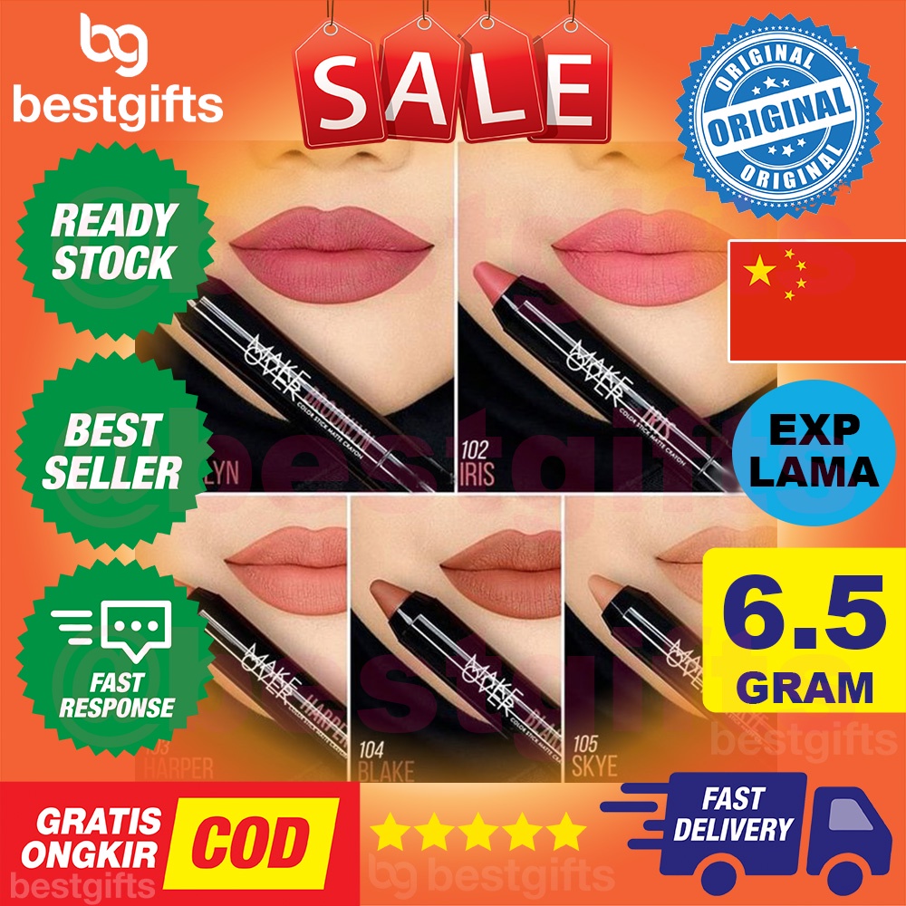 MAKE OVER MAKEOVER COLOR STICK MATTE CRAYON LIPSTIK LIPSTICK LIP GLOSS TINT STIK STICK 2.6 GRAM