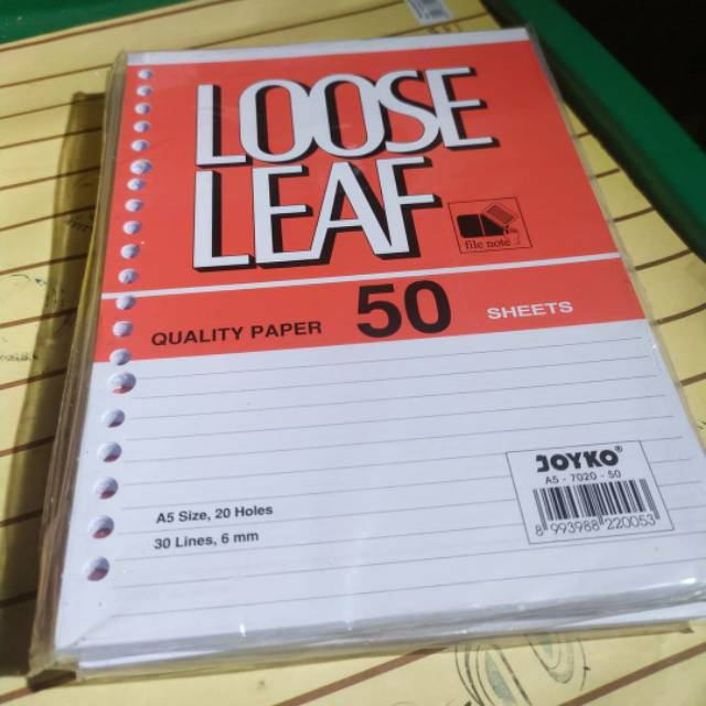 

Loose Leaf A5 (50 Lembar)