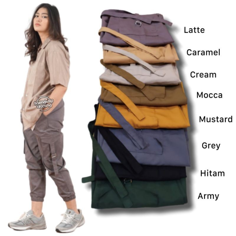  JOGGER  PANTS  CARGO WANITA  KEKINIAN JUMBO M XXXXL BB 48 85 