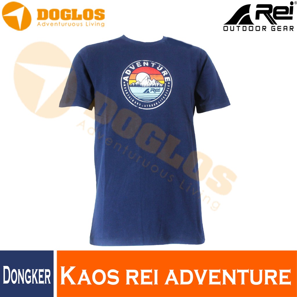 Kaos Rei Adventure Original Tshirt Outdoor sport Hiking gunung dongker