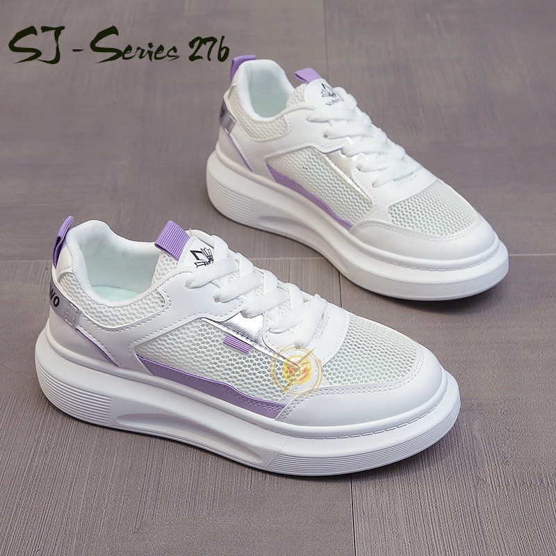 [MONA] Sepatu Sneakers Cewek Tali Trendy Casual Kuliah Hangout Kualitas Import Premium - 276