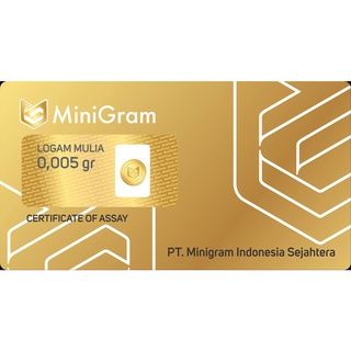 Image of Minigram Emas Murni 24 Karat Marchandise Mini Gold Logam Mulia 0.005 Gram